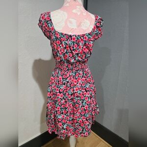 Old Navy Pink and Green Floral Dress